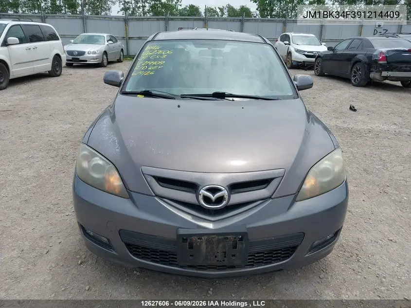 2009 Mazda Cx-3 VIN: JM1BK34F391214409 Lot: 12627606