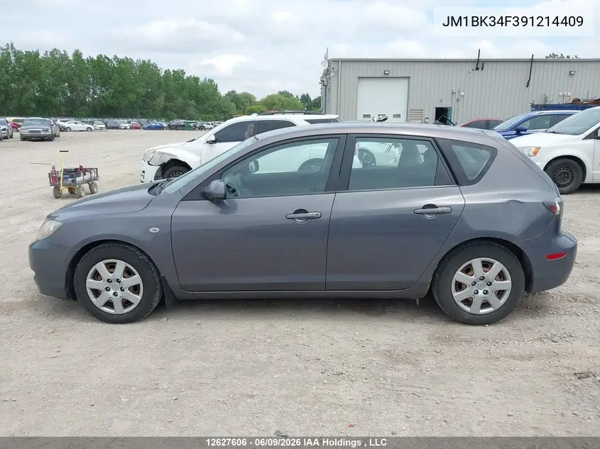 2009 Mazda Cx-3 VIN: JM1BK34F391214409 Lot: 12627606