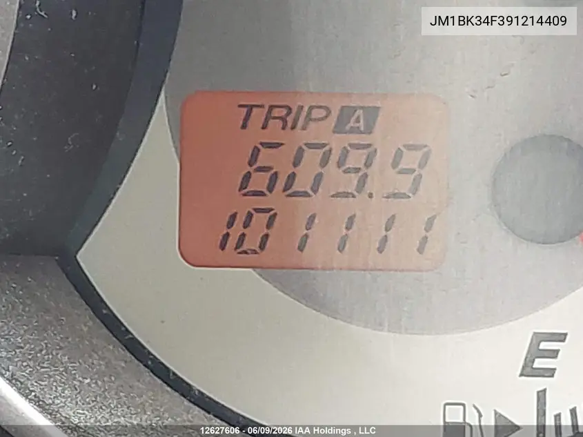 2009 Mazda Cx-3 VIN: JM1BK34F391214409 Lot: 12627606