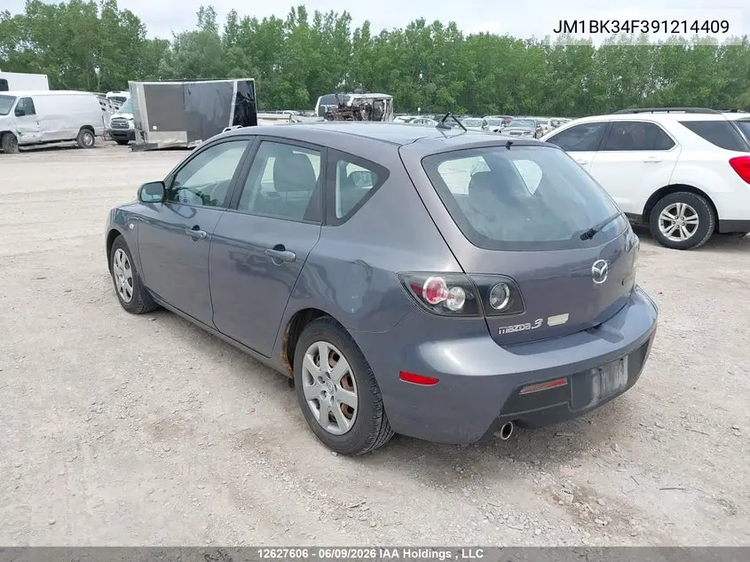 2009 Mazda Cx-3 VIN: JM1BK34F391214409 Lot: 12627606