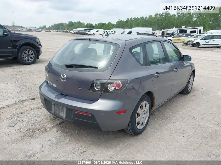2009 Mazda Cx-3 VIN: JM1BK34F391214409 Lot: 12627606