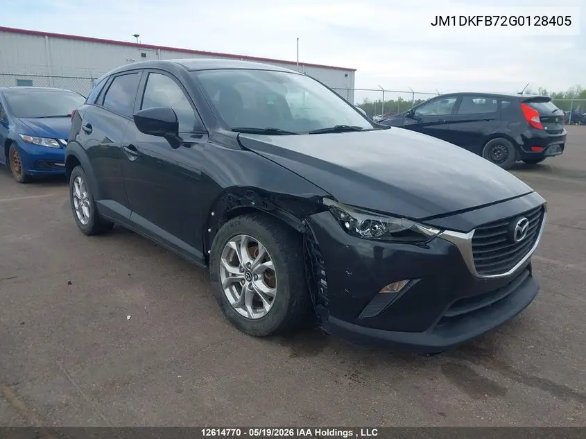 2016 Mazda Cx-3 Gx VIN: JM1DKFB72G0128405 Lot: 12614770