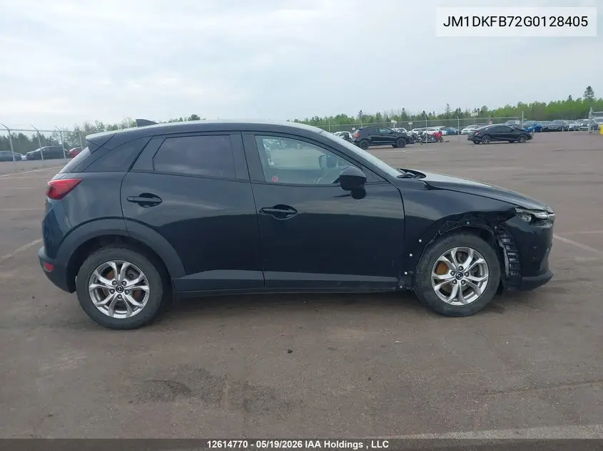 2016 Mazda Cx-3 Gx VIN: JM1DKFB72G0128405 Lot: 12614770