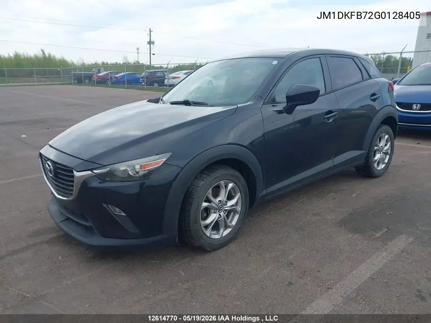 2016 Mazda Cx-3 Gx VIN: JM1DKFB72G0128405 Lot: 12614770