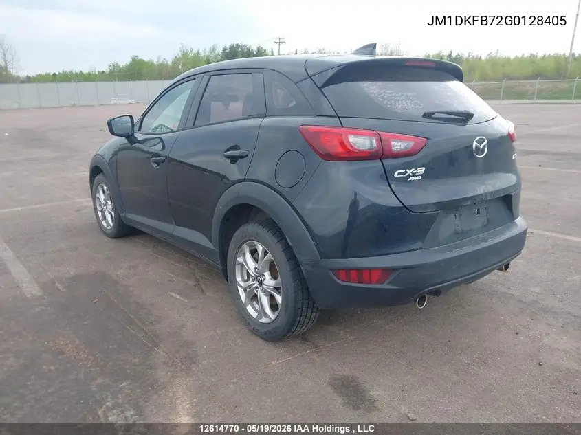 2016 Mazda Cx-3 Gx VIN: JM1DKFB72G0128405 Lot: 12614770