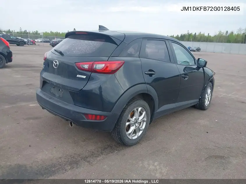 2016 Mazda Cx-3 Gx VIN: JM1DKFB72G0128405 Lot: 12614770