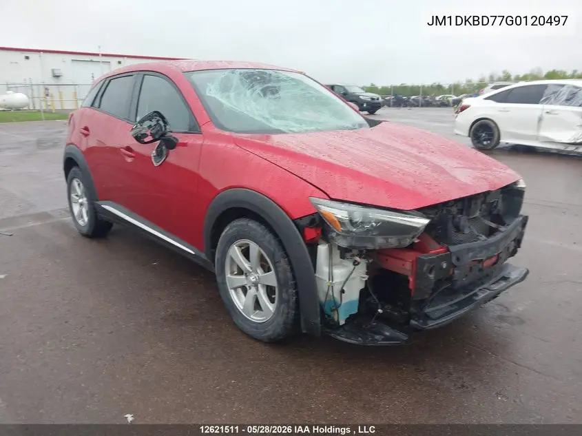 2016 Mazda Cx-3 Grand Touring VIN: JM1DKBD77G0120497 Lot: 12621511