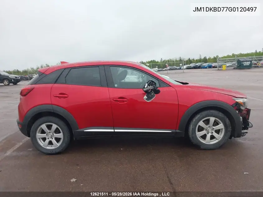 2016 Mazda Cx-3 Grand Touring VIN: JM1DKBD77G0120497 Lot: 12621511