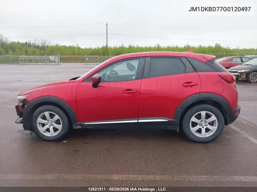 2016 Mazda Cx-3 Grand Touring VIN: JM1DKBD77G0120497 Lot: 12621511