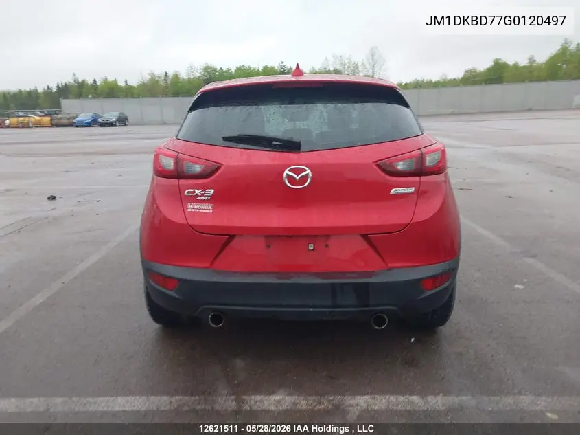 2016 Mazda Cx-3 Grand Touring VIN: JM1DKBD77G0120497 Lot: 12621511