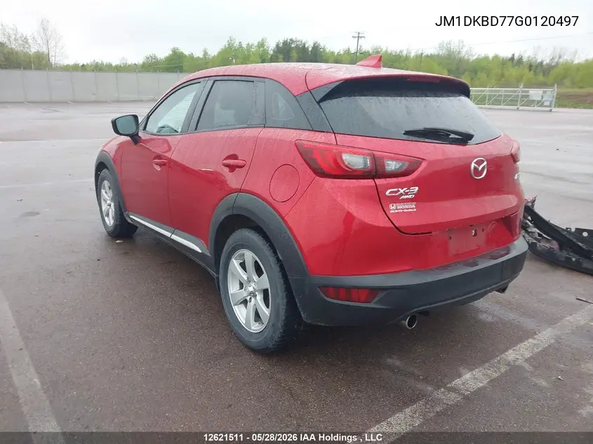 2016 Mazda Cx-3 Grand Touring VIN: JM1DKBD77G0120497 Lot: 12621511
