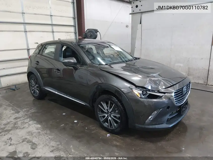 2016 Mazda Cx-3 Grand Touring VIN: JM1DKBD70G0110782 Lot: 45040794