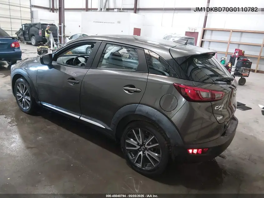 2016 Mazda Cx-3 Grand Touring VIN: JM1DKBD70G0110782 Lot: 45040794