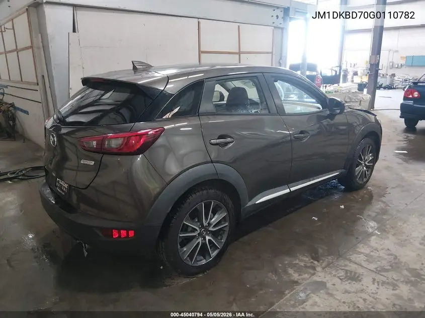 2016 Mazda Cx-3 Grand Touring VIN: JM1DKBD70G0110782 Lot: 45040794