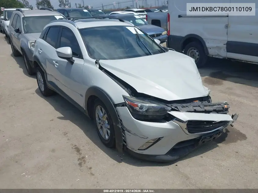 2016 Mazda Cx-3 Touring VIN: JM1DKBC78G0110109 Lot: 45121919