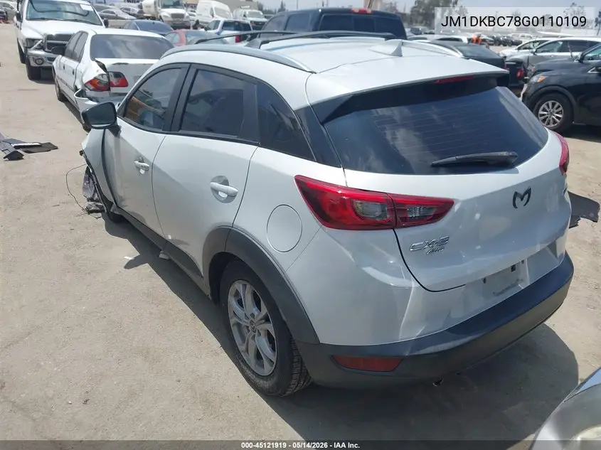 2016 Mazda Cx-3 Touring VIN: JM1DKBC78G0110109 Lot: 45121919