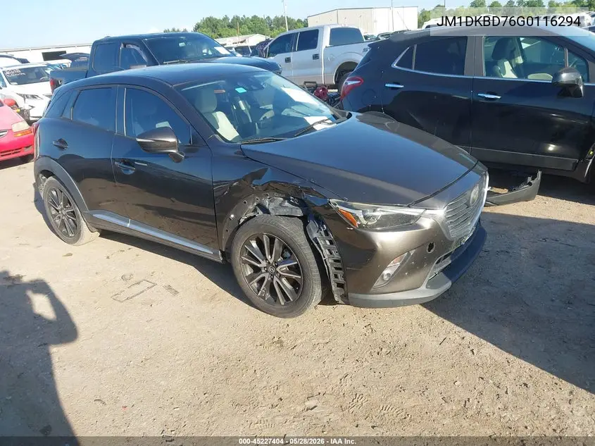2016 Mazda Cx-3 Grand Touring VIN: JM1DKBD76G0116294 Lot: 45227404