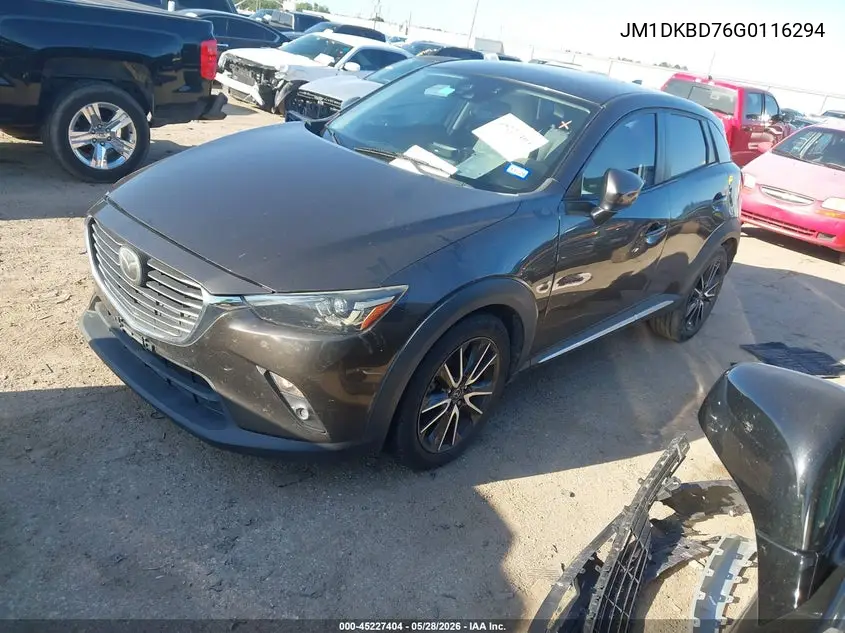 2016 Mazda Cx-3 Grand Touring VIN: JM1DKBD76G0116294 Lot: 45227404