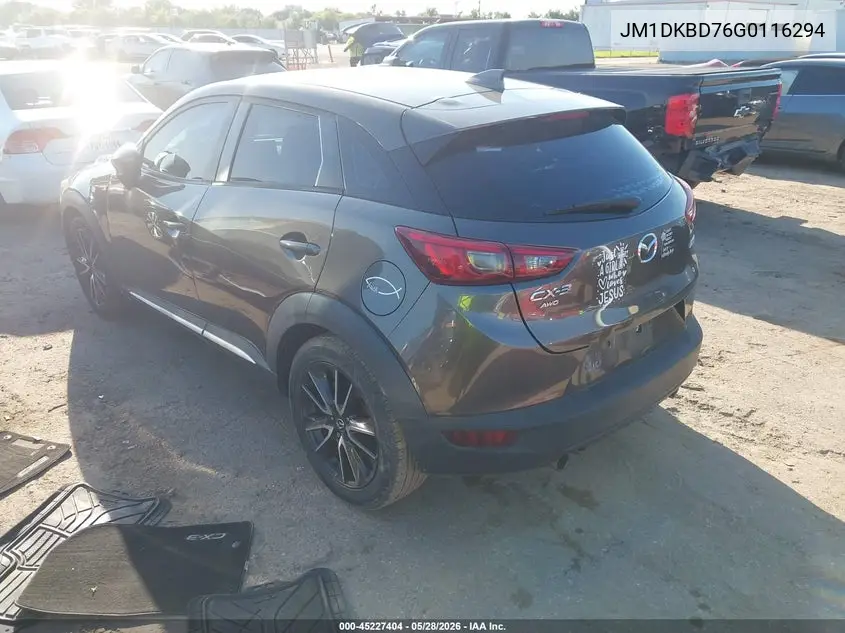 2016 Mazda Cx-3 Grand Touring VIN: JM1DKBD76G0116294 Lot: 45227404