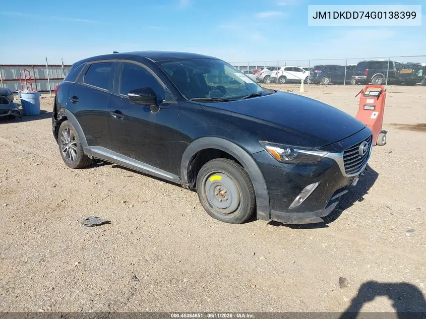 2016 Mazda Cx-3 Grand Touring VIN: JM1DKDD74G0138399 Lot: 45364651