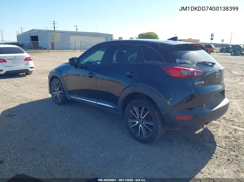 2016 Mazda Cx-3 Grand Touring VIN: JM1DKDD74G0138399 Lot: 45364651