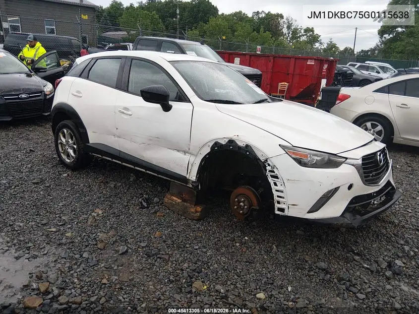 2016 Mazda Cx-3 Touring VIN: JM1DKBC75G0115638 Lot: 45413305