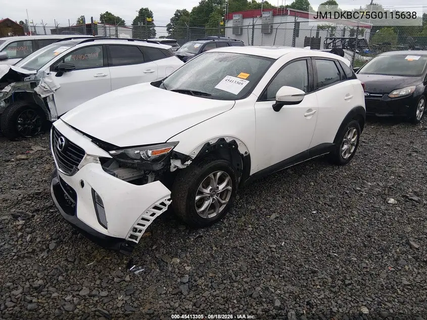 2016 Mazda Cx-3 Touring VIN: JM1DKBC75G0115638 Lot: 45413305