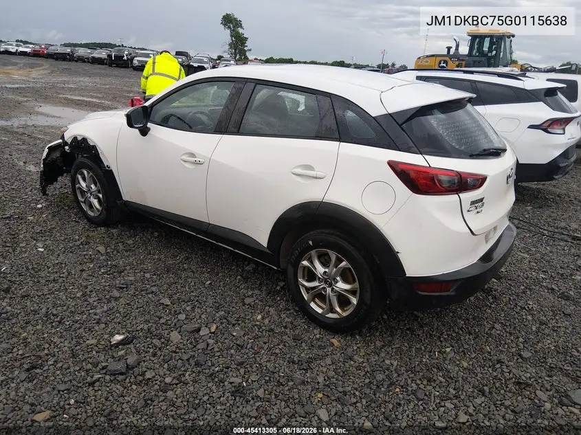 2016 Mazda Cx-3 Touring VIN: JM1DKBC75G0115638 Lot: 45413305