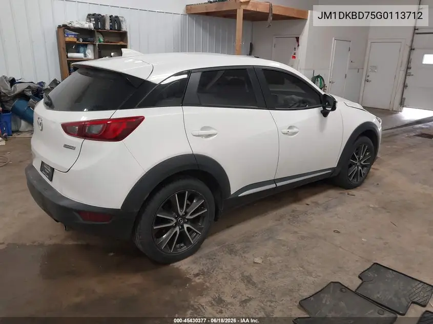 2016 Mazda Cx-3 Grand Touring VIN: JM1DKBD75G0113712 Lot: 45430377