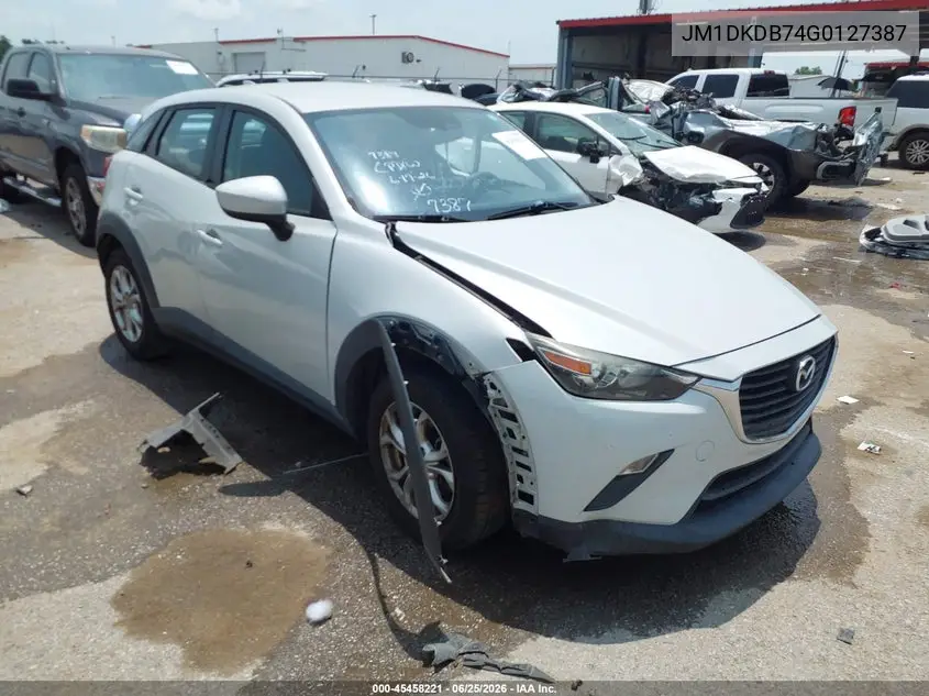 2016 Mazda Cx-3 Sport VIN: JM1DKDB74G0127387 Lot: 45458221