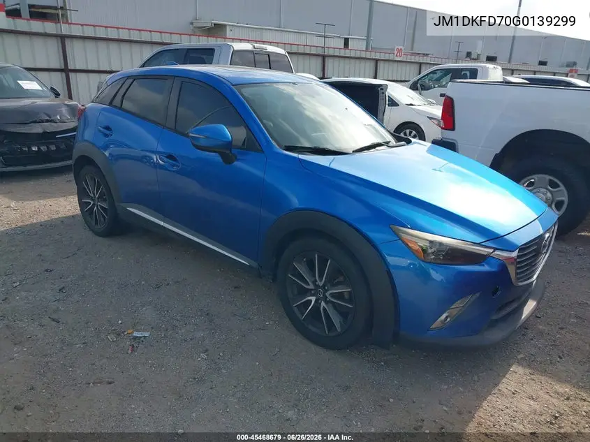 2016 Mazda Cx-3 Grand Touring VIN: JM1DKFD70G0139299 Lot: 45468679