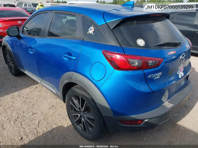 2016 Mazda Cx-3 Grand Touring VIN: JM1DKFD70G0139299 Lot: 45468679