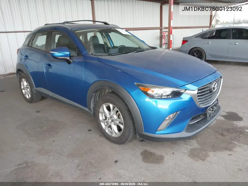 2016 Mazda Cx-3 Touring VIN: JM1DKBC75G0123092 Lot: 45473096
