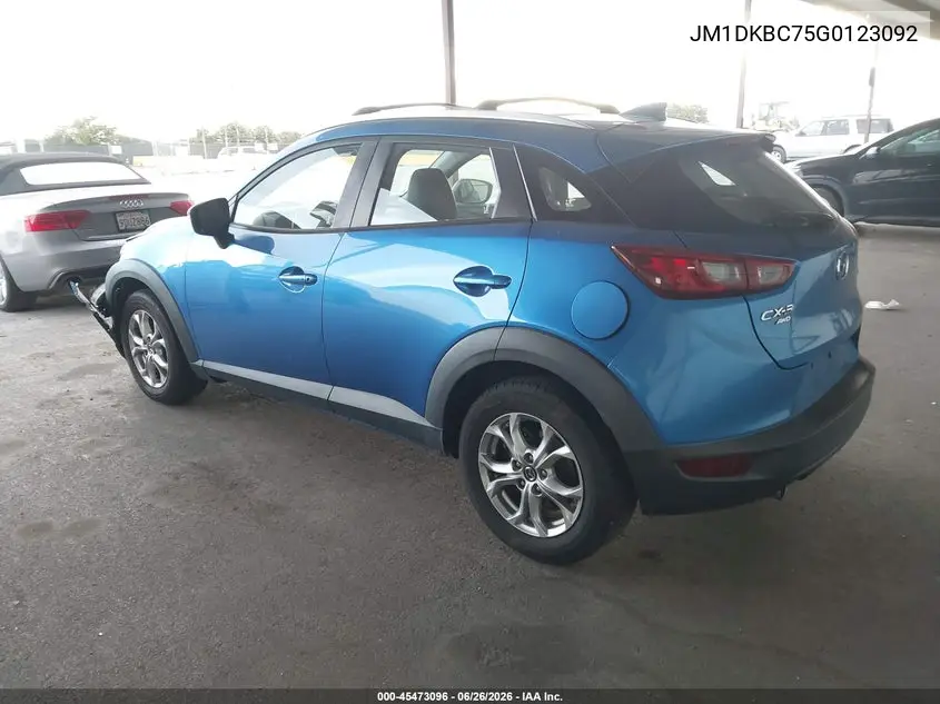 2016 Mazda Cx-3 Touring VIN: JM1DKBC75G0123092 Lot: 45473096