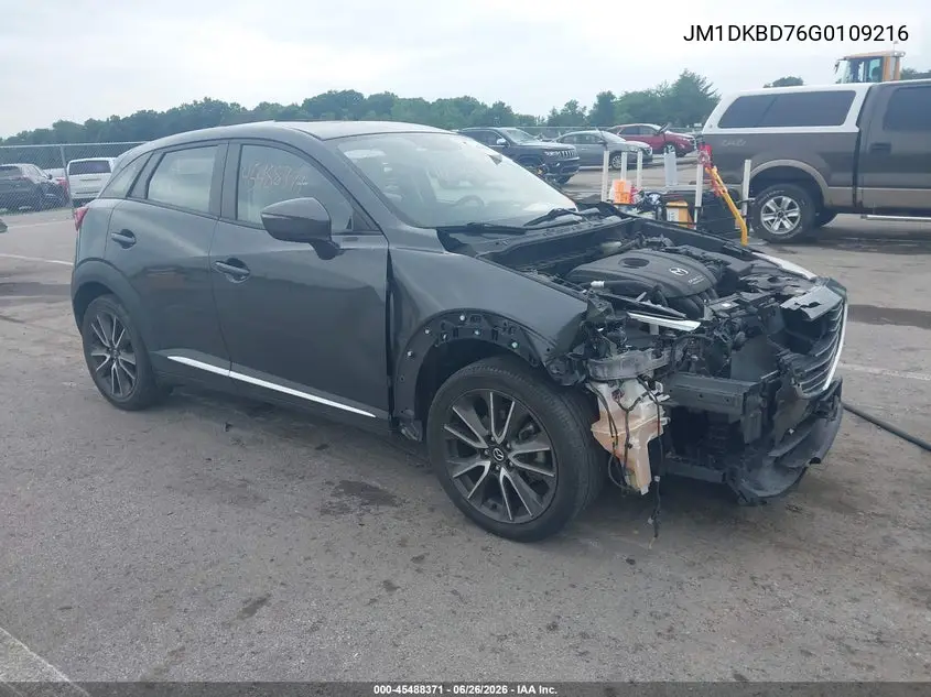 2016 Mazda Cx-3 Grand Touring VIN: JM1DKBD76G0109216 Lot: 45488371