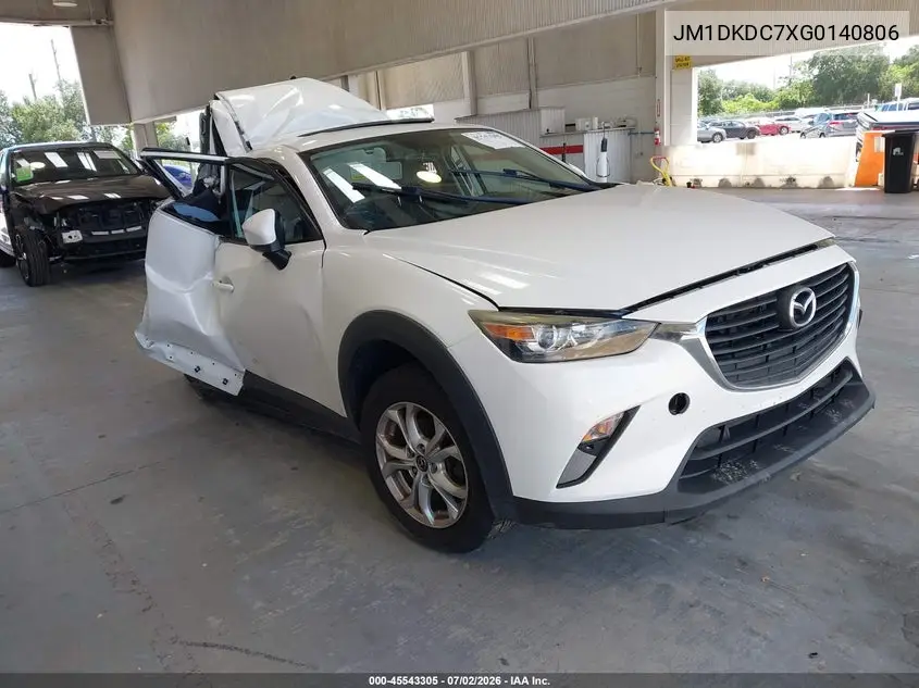 2016 Mazda Cx-3 Touring VIN: JM1DKDC7XG0140806 Lot: 45543305