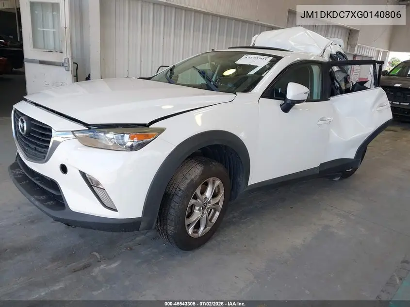 2016 Mazda Cx-3 Touring VIN: JM1DKDC7XG0140806 Lot: 45543305