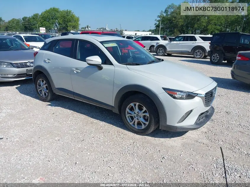2016 Mazda Cx-3 Touring VIN: JM1DKBC73G0118974 Lot: 45563617