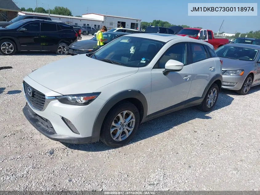 2016 Mazda Cx-3 Touring VIN: JM1DKBC73G0118974 Lot: 45563617