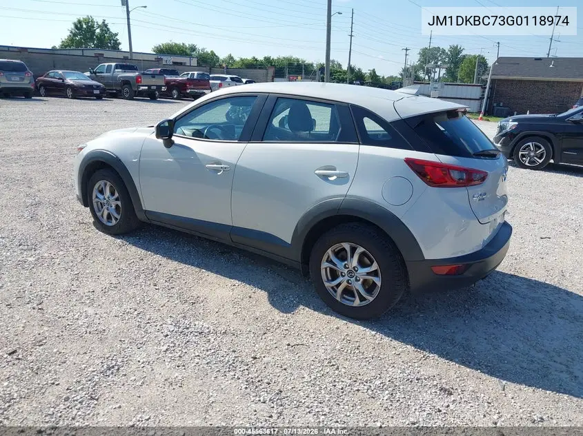 2016 Mazda Cx-3 Touring VIN: JM1DKBC73G0118974 Lot: 45563617