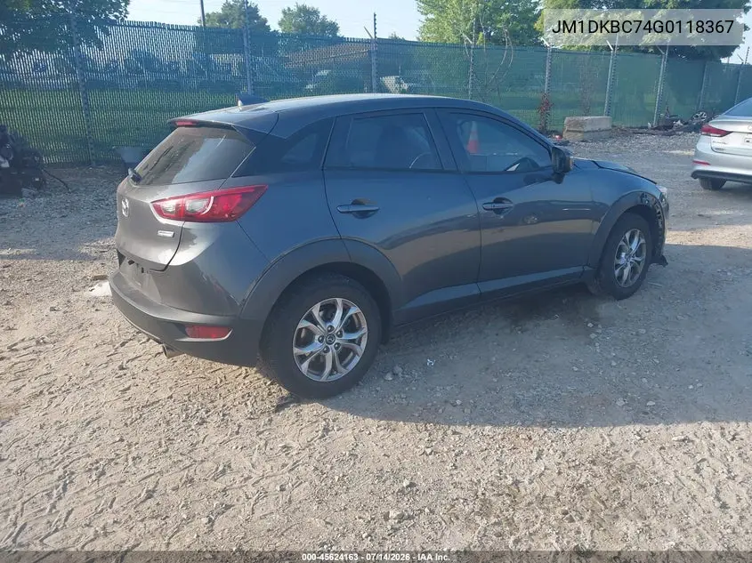 2016 Mazda Cx-3 Touring VIN: JM1DKBC74G0118367 Lot: 45624163