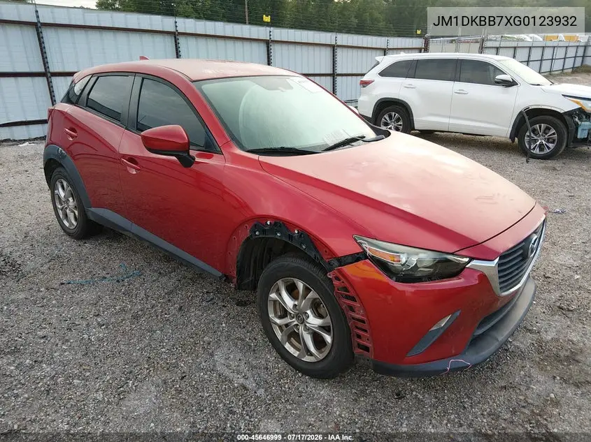 2016 Mazda Cx-3 Sport VIN: JM1DKBB7XG0123932 Lot: 45646999