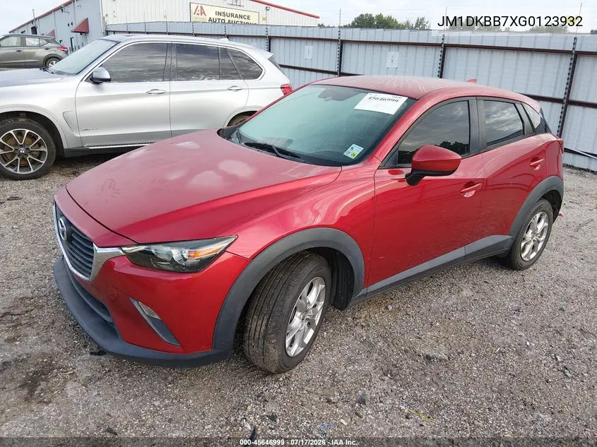 2016 Mazda Cx-3 Sport VIN: JM1DKBB7XG0123932 Lot: 45646999