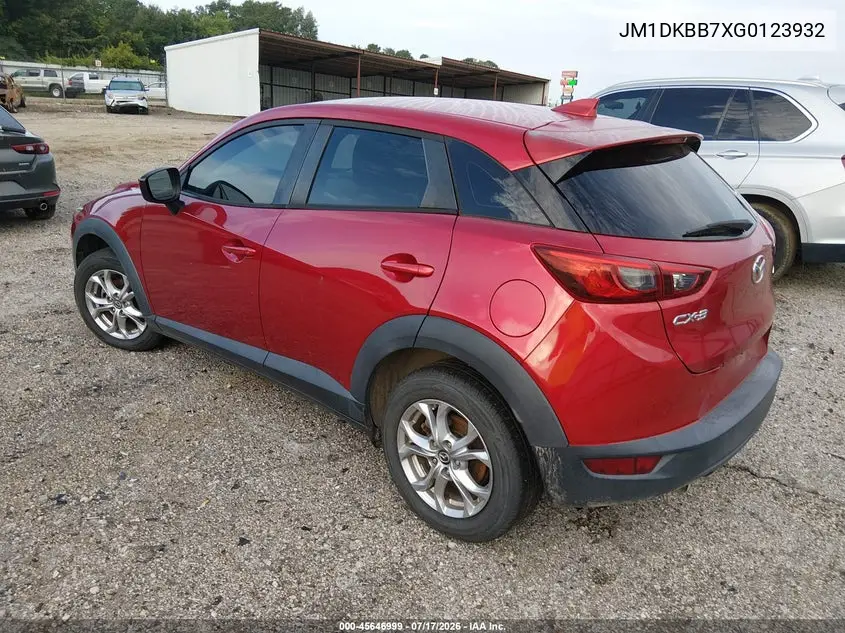 2016 Mazda Cx-3 Sport VIN: JM1DKBB7XG0123932 Lot: 45646999