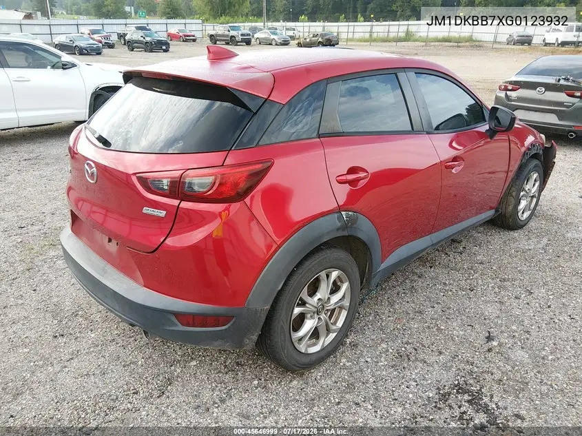 2016 Mazda Cx-3 Sport VIN: JM1DKBB7XG0123932 Lot: 45646999