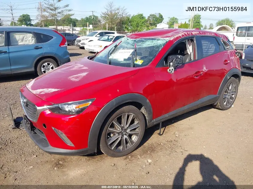 2017 Mazda Cx-3 Touring VIN: JM1DKFC73H0155984 Lot: 45124918