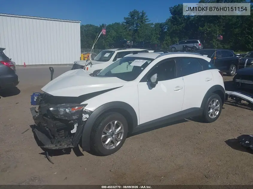 2017 Mazda Cx-3 Sport VIN: JM1DKFB76H0151154 Lot: 45332770