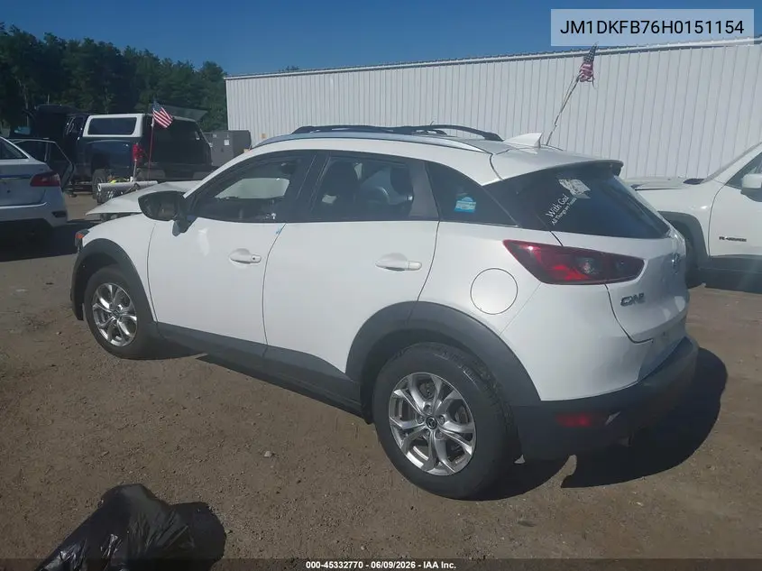 2017 Mazda Cx-3 Sport VIN: JM1DKFB76H0151154 Lot: 45332770