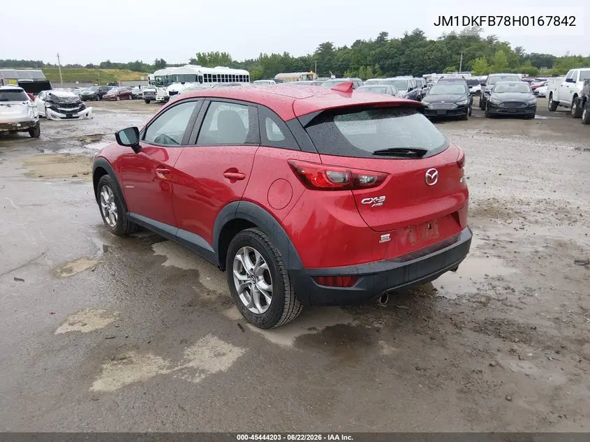 2017 Mazda Cx-3 Sport VIN: JM1DKFB78H0167842 Lot: 45444203