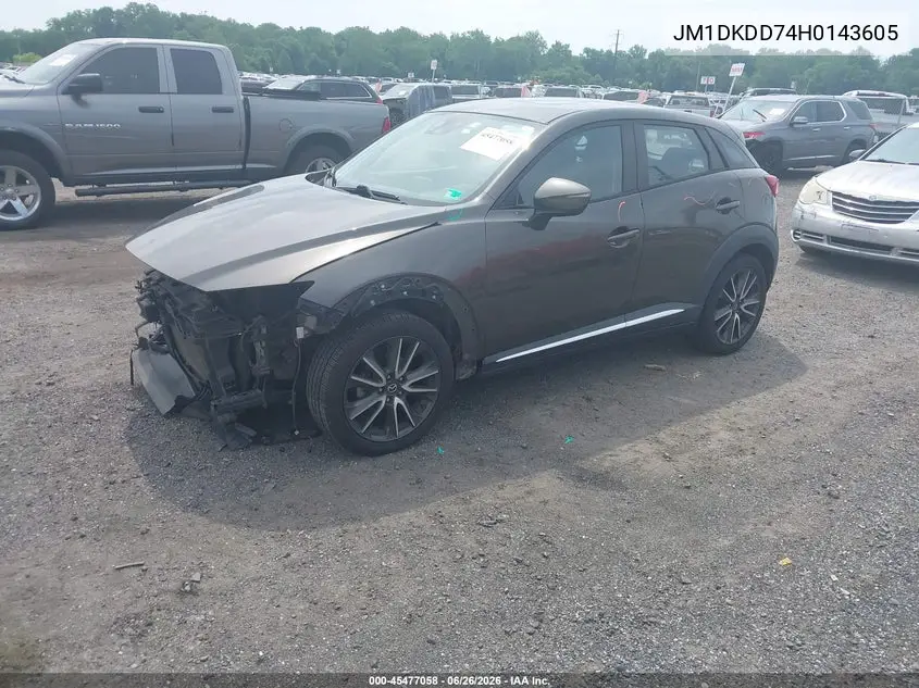 2017 Mazda Cx-3 Grand Touring VIN: JM1DKDD74H0143605 Lot: 45477058